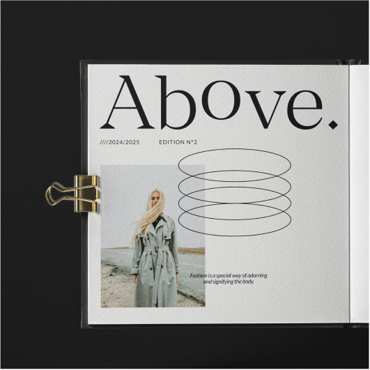 identidad visual corporativa - maquetación editorial -marca de moda